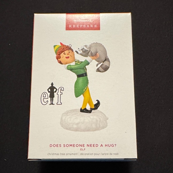 Elf with Raccoon Ornament, 2024 Hallmark Keepsake - Green and Gray (NWT) - Picture 1 of 7